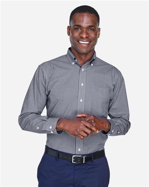 Devon & Jones Men's Crown Collection® Gingham Check Woven Dress Shirt D640