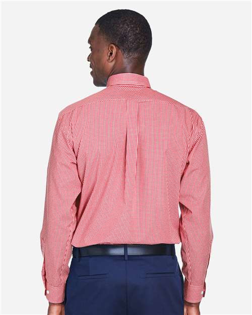 Devon & Jones Men's Crown Collection® Gingham Check Woven Dress Shirt D640