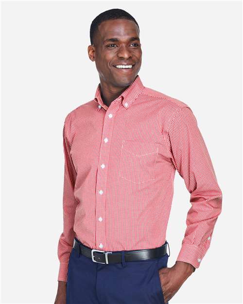 Devon & Jones Men's Crown Collection® Gingham Check Woven Dress Shirt D640