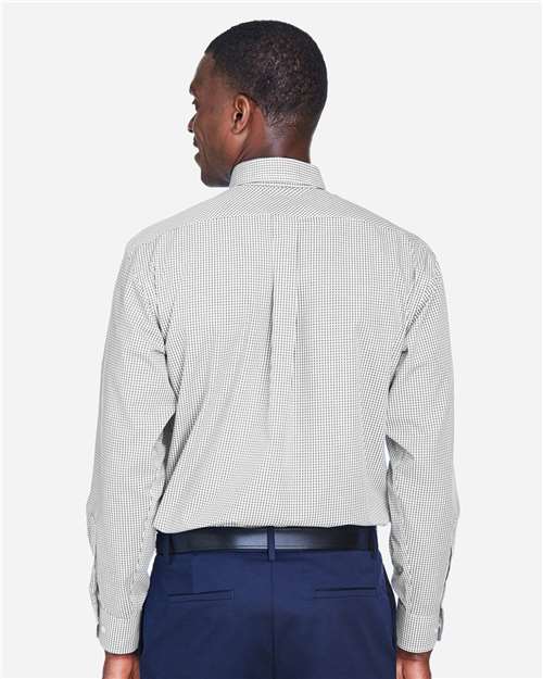 Devon & Jones Men's Crown Collection® Gingham Check Woven Dress Shirt D640