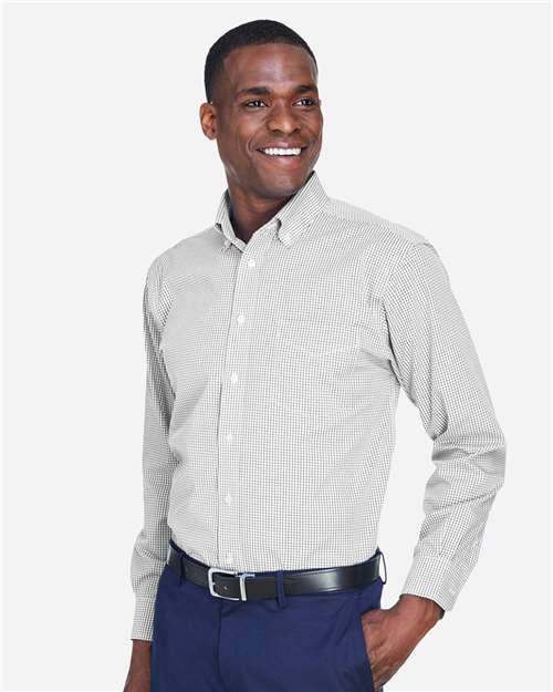 Devon & Jones Men's Crown Collection® Gingham Check Woven Dress Shirt D640