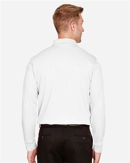 Devon & Jones Men's CrownLux Performance® Plaited Long Sleeve Polo DG20L