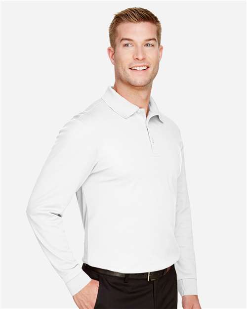 Devon & Jones Men's CrownLux Performance® Plaited Long Sleeve Polo DG20L