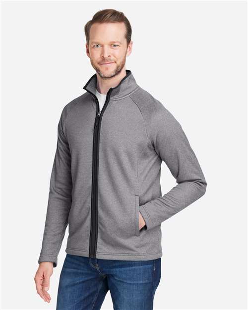CORE365 Men's Venture Heathered Stripe Full-Zip Jacket CE72