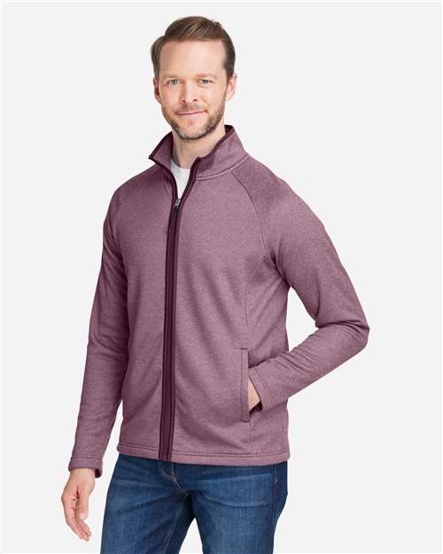 CORE365 Men's Venture Heathered Stripe Full-Zip Jacket CE72