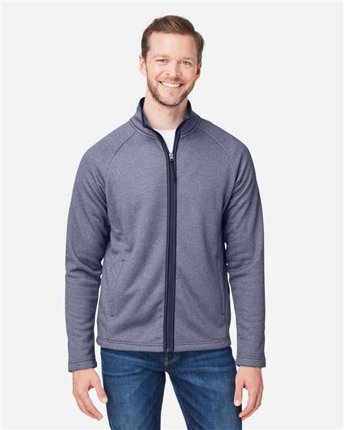 CORE365 Men's Venture Heathered Stripe Full-Zip Jacket CE72