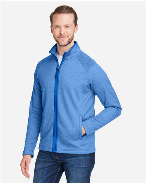 CORE365 Men's Venture Heathered Stripe Full-Zip Jacket CE72