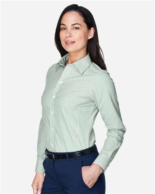 Devon & Jones Women's Crown Collection® Banker Stripe Woven Dress Shirt D645W