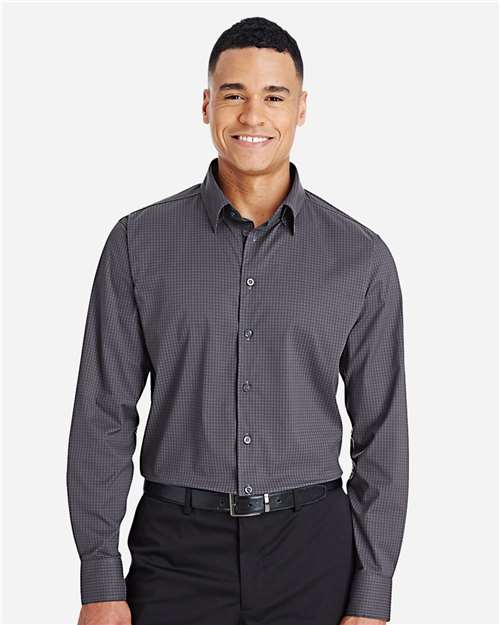 Devon & Jones Men's CrownLux Performance® Tonal Mini Check Woven Dress Shirt DG535