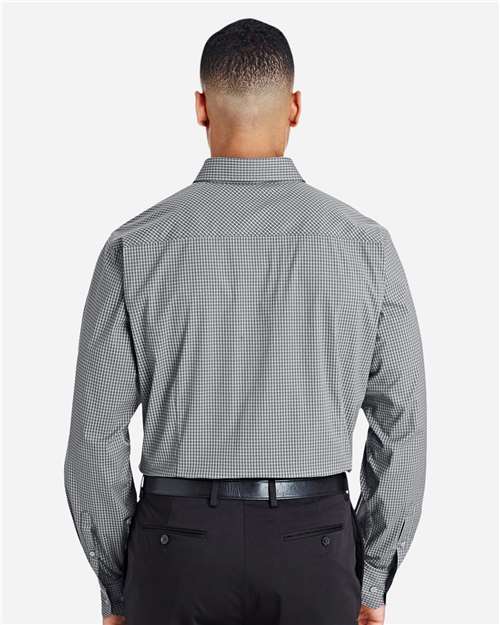 Devon & Jones Men's CrownLux Performance® Tonal Mini Check Woven Dress Shirt DG535