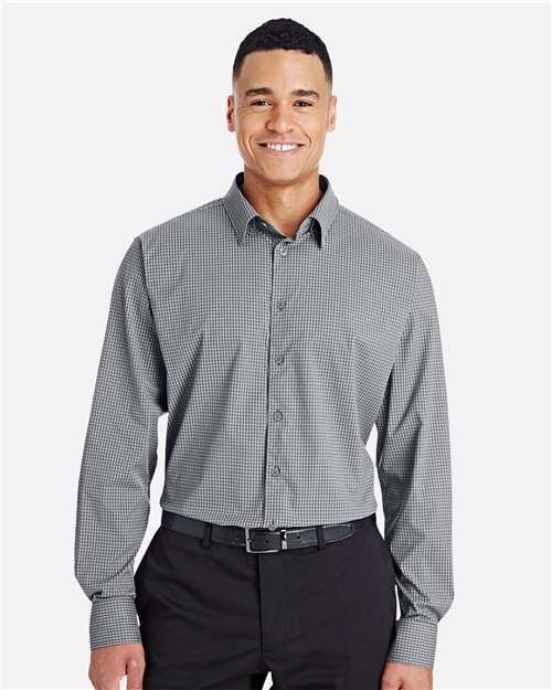 Devon & Jones Men's CrownLux Performance® Tonal Mini Check Woven Dress Shirt DG535