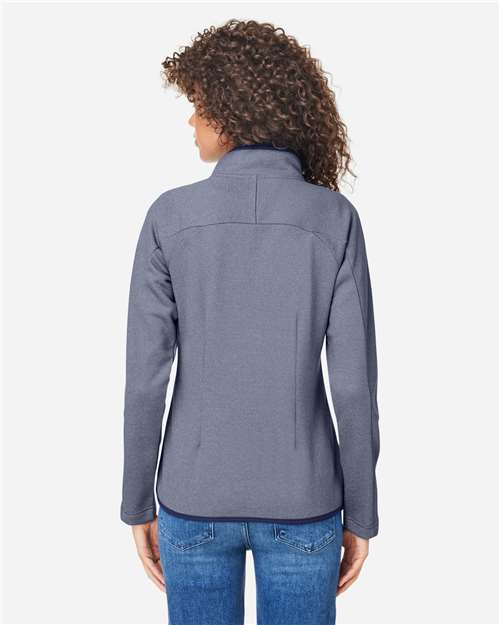 CORE365 Women's Venture Heathered Stripe Full-Zip Jacket CE72W