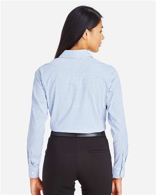 Devon & Jones Women's CrownLux Performance® Micro Windowpane Woven Dress Shirt DG540W