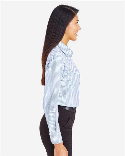 Devon & Jones Women's CrownLux Performance® Micro Windowpane Woven Dress Shirt DG540W