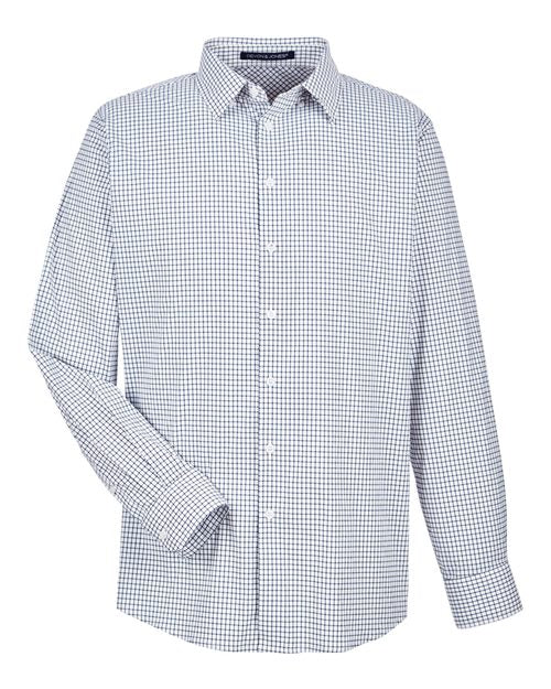 Devon & Jones Men's CrownLux Performance® Micro Windowpane Woven Dress Shirt DG540