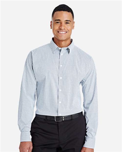 Devon & Jones Men's CrownLux Performance® Micro Windowpane Woven Dress Shirt DG540