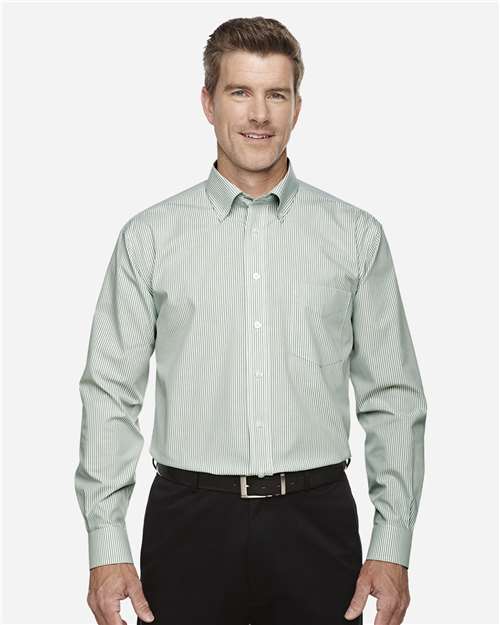 Devon & Jones Men's Crown Collection® Banker Stripe Woven Dress Shirt D645
