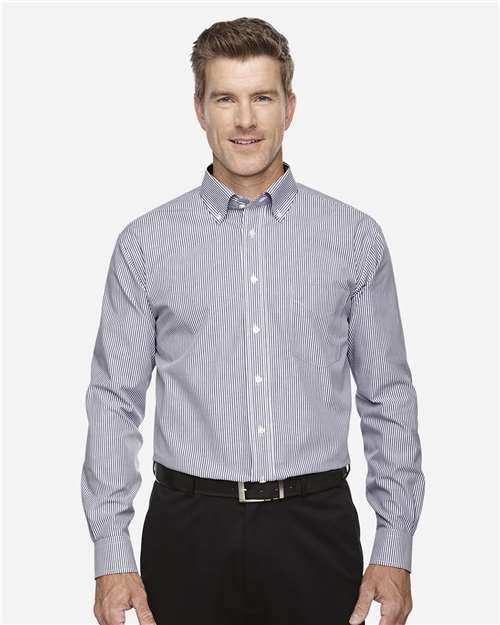 Devon & Jones Men's Crown Collection® Banker Stripe Woven Dress Shirt D645