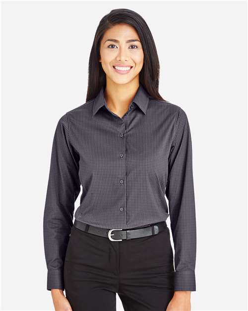 Devon & Jones Women's CrownLux Performance® Tonal Mini Check Woven Dress Shirt DG535W