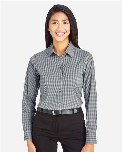 Devon & Jones Women's CrownLux Performance® Tonal Mini Check Woven Dress Shirt DG535W