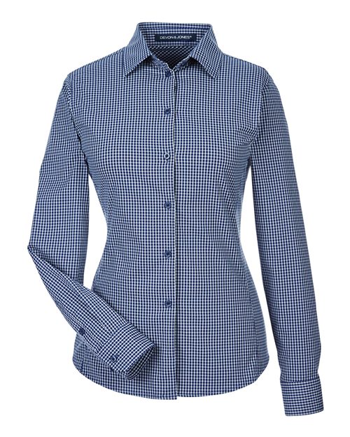Devon & Jones Women's CrownLux Performance® Tonal Mini Check Woven Dress Shirt DG535W