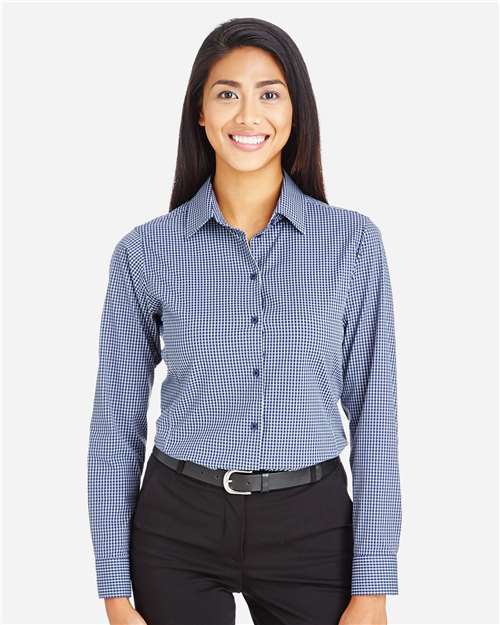 Devon & Jones Women's CrownLux Performance® Tonal Mini Check Woven Dress Shirt DG535W