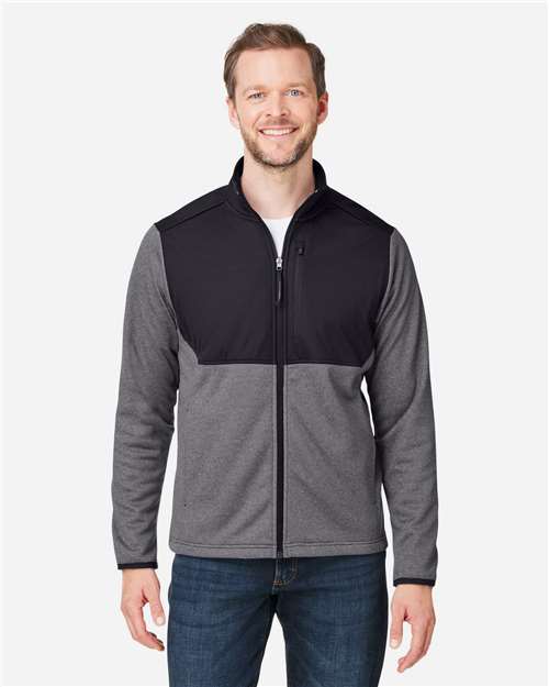 CORE365 Men's Venture Heathered Stripe Hybrid Jacket CE74