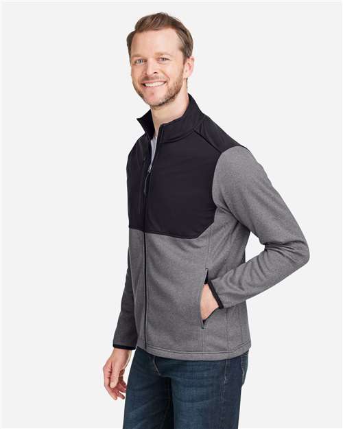 CORE365 Men's Venture Heathered Stripe Hybrid Jacket CE74