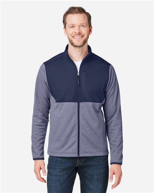 CORE365 Men's Venture Heathered Stripe Hybrid Jacket CE74