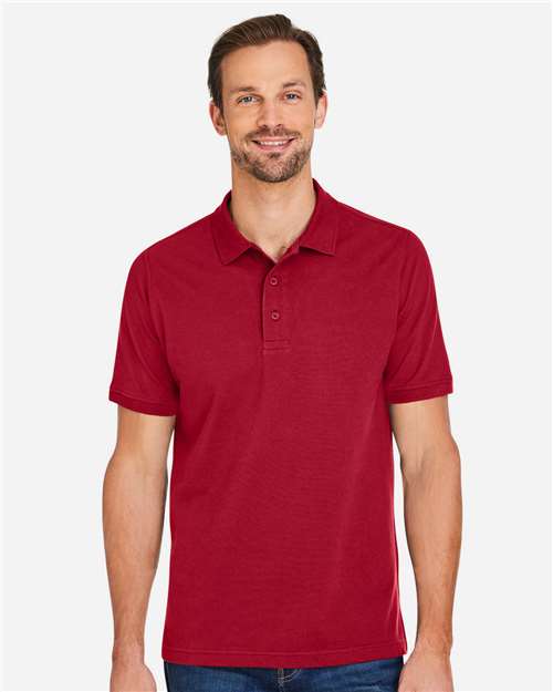 Harriton Men's Valiant Cotton Snag Protect Polo M205