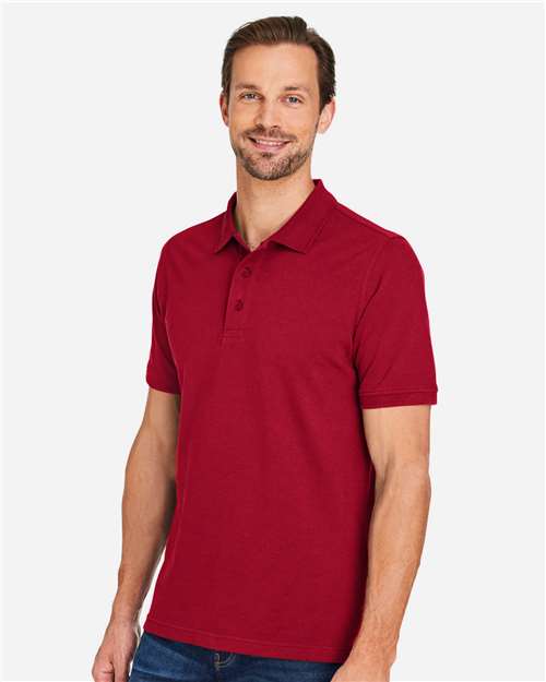 Harriton Men's Valiant Cotton Snag Protect Polo M205