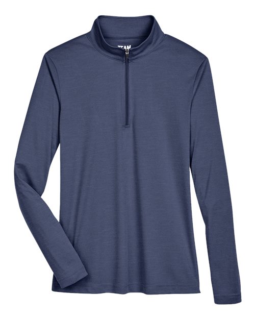 Team 365 Women's Zone Sonic Heather Performance Quarter-Zip Pullover TT31HW