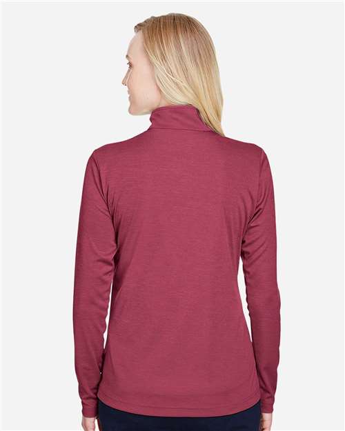Team 365 Women's Zone Sonic Heather Performance Quarter-Zip Pullover TT31HW
