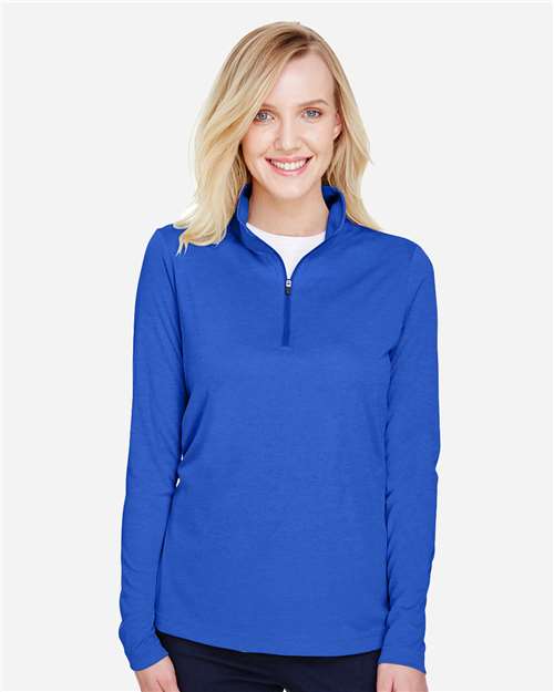 Team 365 Women's Zone Sonic Heather Performance Quarter-Zip Pullover TT31HW