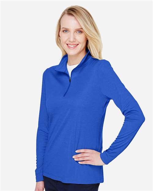 Team 365 Women's Zone Sonic Heather Performance Quarter-Zip Pullover TT31HW