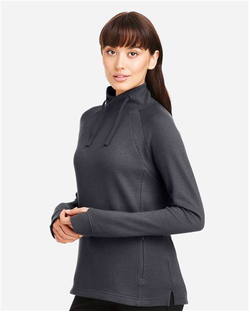 North End Women's Rhythm Waffle Cross-Neck Pullover NE200W