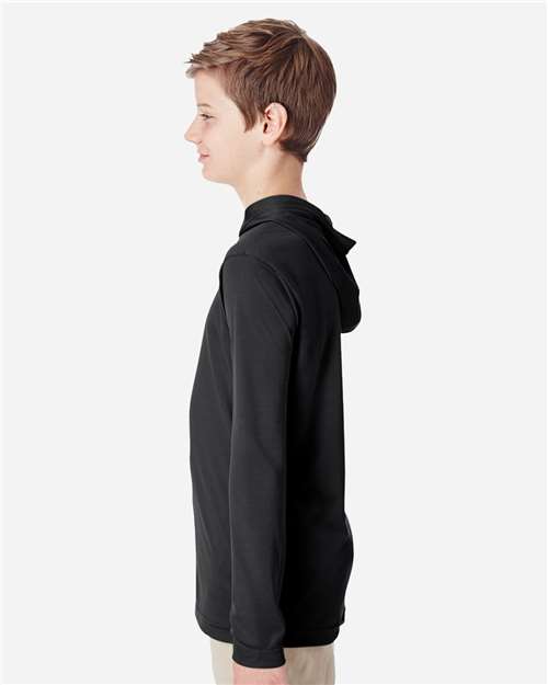 Team 365 Youth Zone Performance Hooded Long Sleeve T-Shirt TT41Y