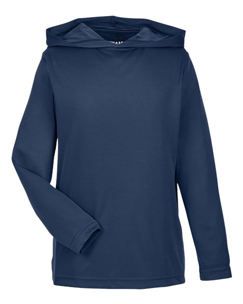Team 365 Youth Zone Performance Hooded Long Sleeve T-Shirt TT41Y