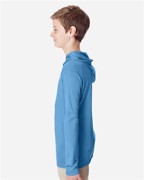 Team 365 Youth Zone Performance Hooded Long Sleeve T-Shirt TT41Y