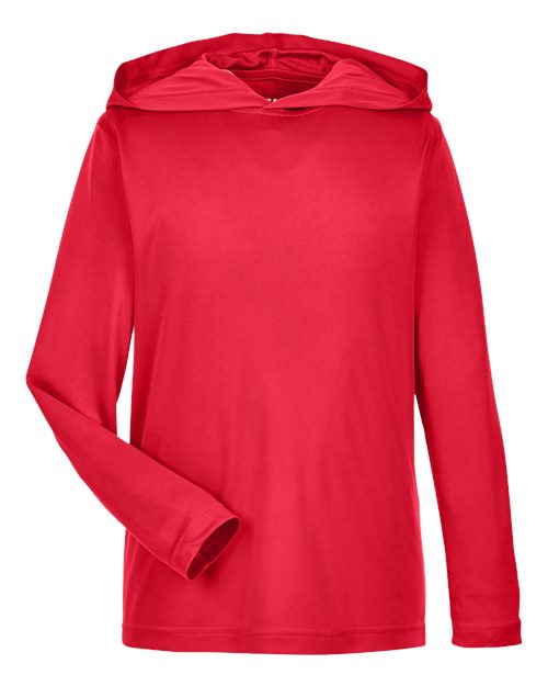 Team 365 Youth Zone Performance Hooded Long Sleeve T-Shirt TT41Y