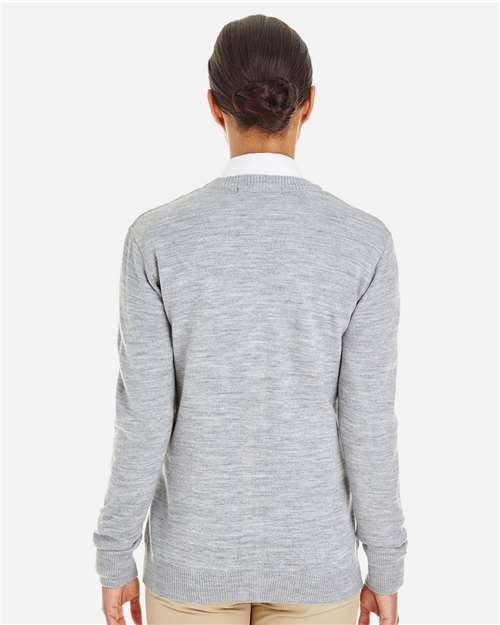 Harriton Women's Pilbloc V-Neck Button Cardigan Sweater M425W
