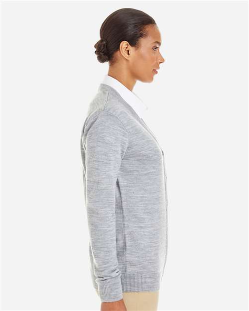 Harriton Women's Pilbloc V-Neck Button Cardigan Sweater M425W