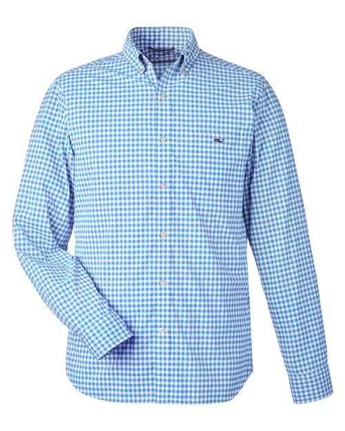 vineyard vines Men's On-The-Go Nylon Gingham Shirt W012060
