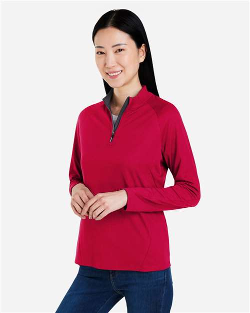 CORE365 Women's Origin Performance Pique Quarter-Zip Pullover CE418W