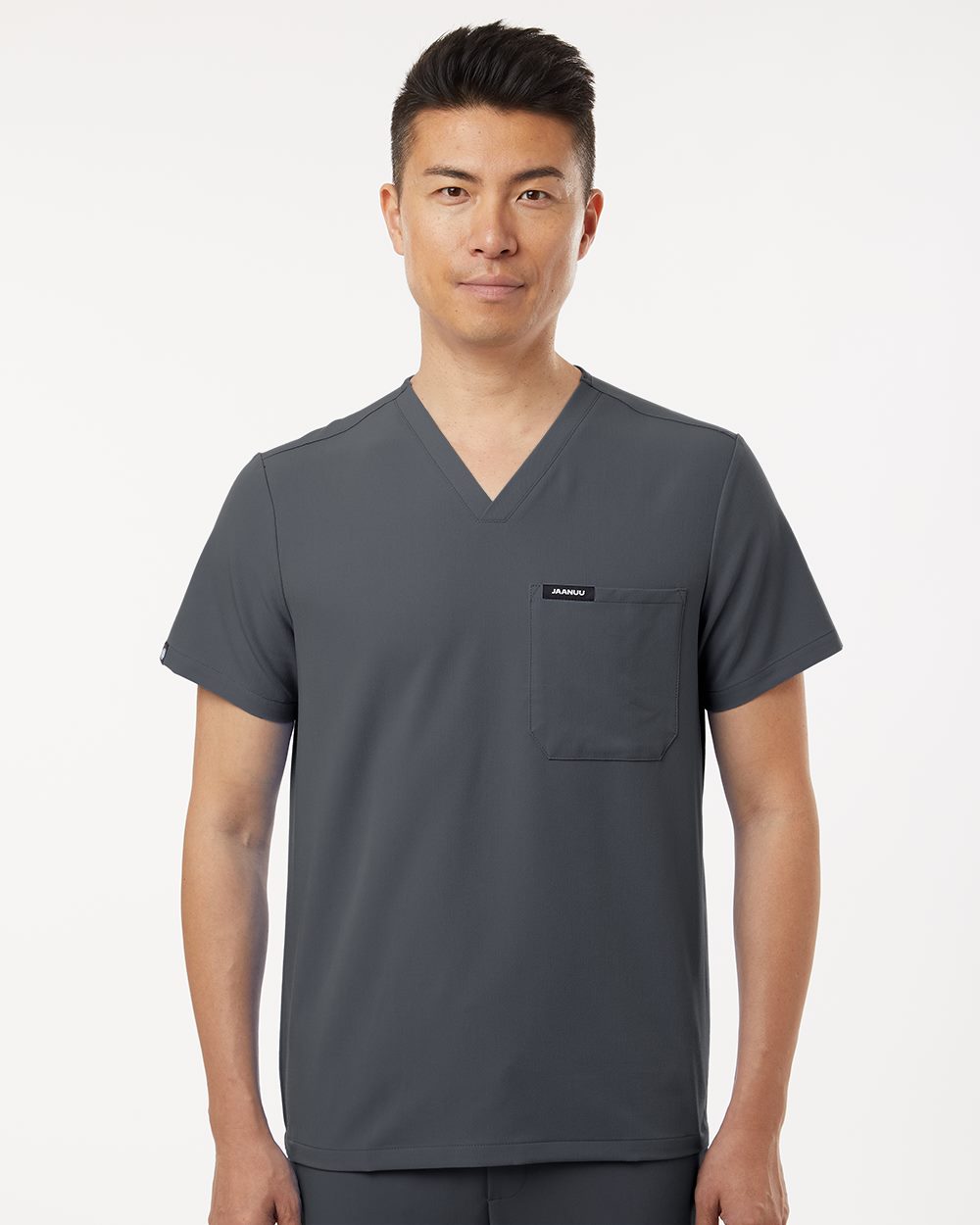 Jaanuu Men's Holmes Everyday 1-Pocket Scrub V-Neck Top M10001