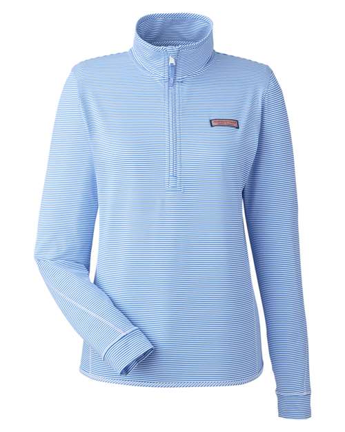 vineyard vines Women's Microstripe Sankaty Half-Zip Pullover K002521