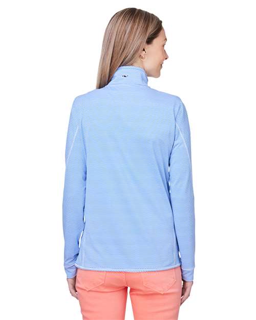 vineyard vines Women's Microstripe Sankaty Half-Zip Pullover K002521