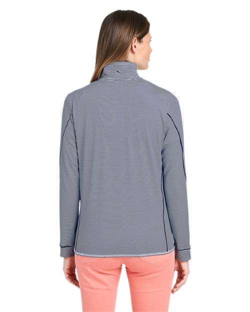 vineyard vines Women's Microstripe Sankaty Half-Zip Pullover K002521