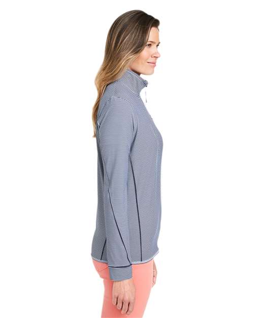 vineyard vines Women's Microstripe Sankaty Half-Zip Pullover K002521