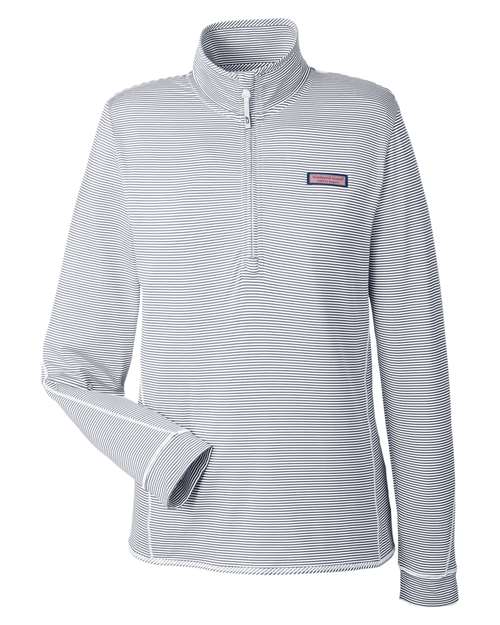vineyard vines Women's Microstripe Sankaty Half-Zip Pullover K002521